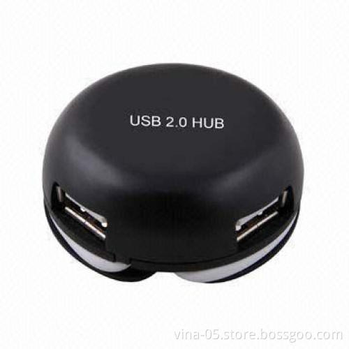 High Speed Mini 4 Port USB, 2.0 Hub for Laptop